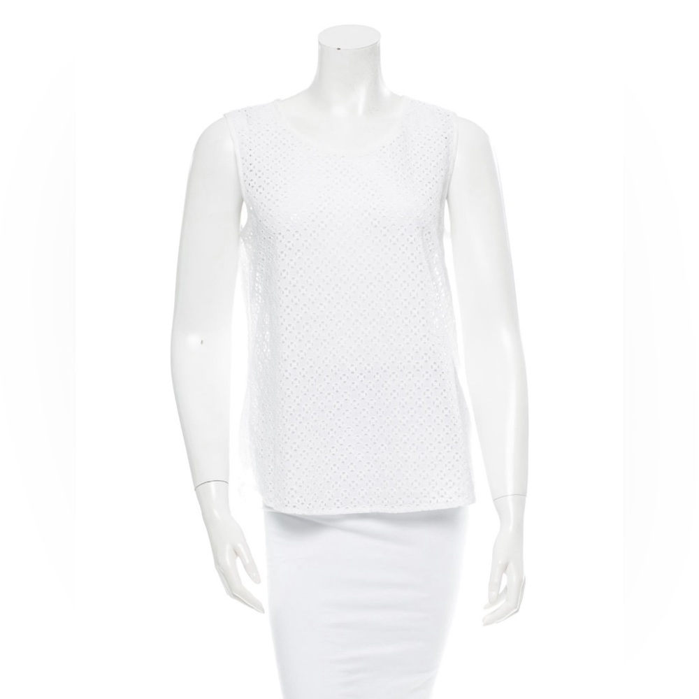 Dvf White Top Euc - image 1